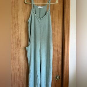 Blue tank romper Medium
